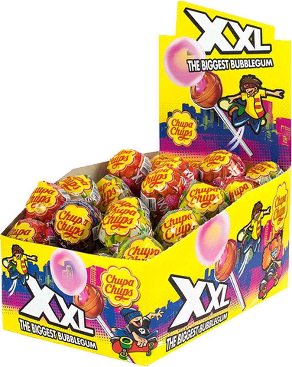 Chupa Chups XXL Trio Lollies 25 Stuks – Kauwgom Lolly's