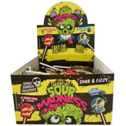 Sour Madness Schedelvormige Lollies 60 stuks