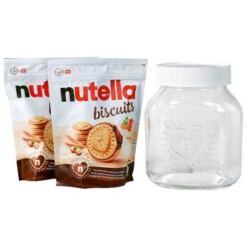 nutella Glas XL + 2x nutella biscuits
