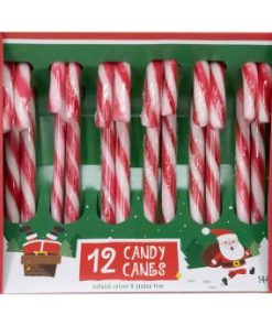 Candy canes doosje 12 zuurstokjes rood wit