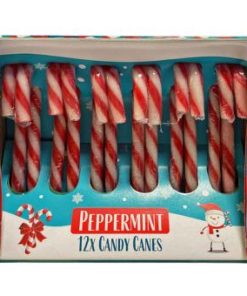 Candy canes doosje 12 zuurstokjes rood wit