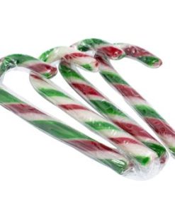Candy canes doosje 12 zuurstokjes rood wit groen