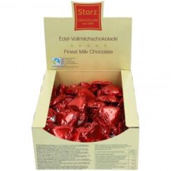 Chocolade hartjes rood