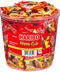 Haribo Happy cola mini snoepzakjes 100 stuks