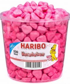 Haribo kersenhartjes roze