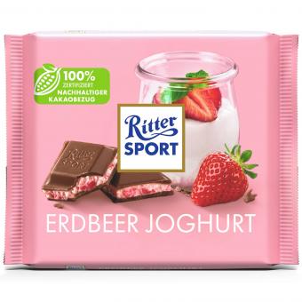 Ritter Sport chocolade Aardbei Yoghurt 100 gram