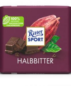 Ritter Sport chocolade Half Bitter 100 gram