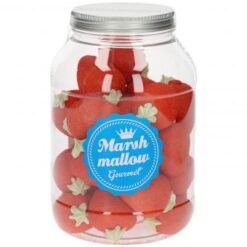 Snoeppot gevuld met aardbeien