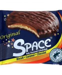 Space koek caramel chocolade