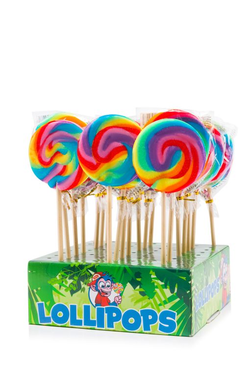 Spiraal lolly regenboog 50 gram