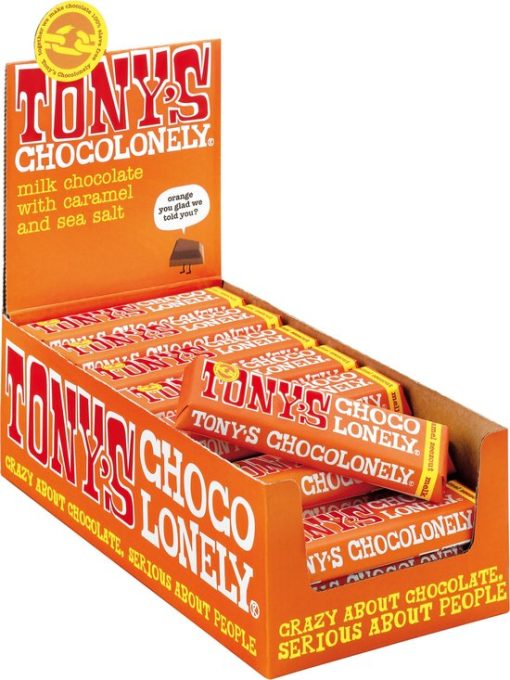 Tony's Chocolonely melk, karamel en zeezout 35 stuks