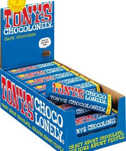 Tony's Chocolonely reep pure chocolade 50 gr
