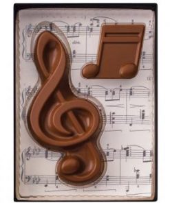 Geschenkverpakking chocolade muzieknoot