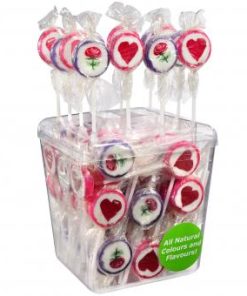 Gekleurde Rocks lollies Love mix 100 stuks