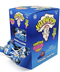 Warheads Blue Raspberry Bubblegum tongpainter