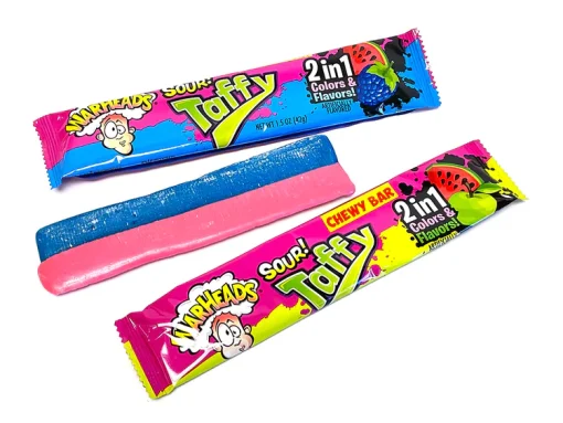 Warheads Amerikaanse Taffy Bar 2 in 1