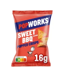 POPWORKS sweet BBQ chips 16 gram