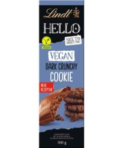 Lindt Hello Vegan Dark Crunchy Cookie chocolade