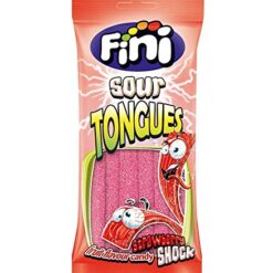 Fini Zure aardbei tongen Halal 75 gram