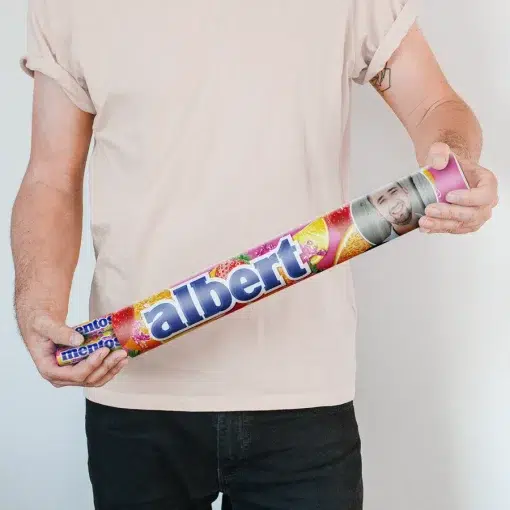 Mentos rol XXL met je eigen naam