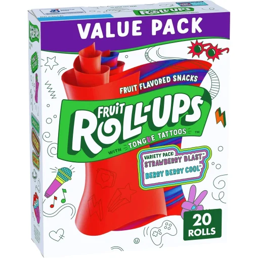 Fruit Roll-Ups Strawberry Berry Blast 20 Rolls