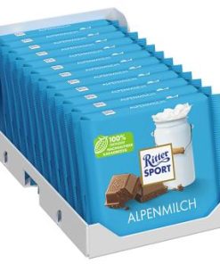 Ritter Sport chocolade alpenmelk grootverpakking