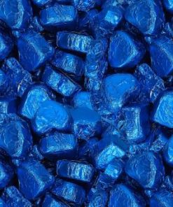 Blauwe pralinehartjes met nougat creme vulling 150 stuks