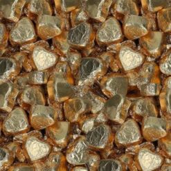 Gouden pralinehartjes met nougat creme vulling 150 stuks