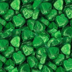 Groene pralinehartjes met nougat creme vulling 150 stuks