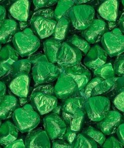 Groene pralinehartjes met nougat creme vulling 150 stuks