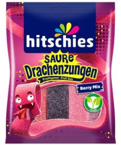 Hitschies Zure drakentongen Berry mix vegan