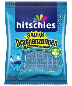 Hitschies Zure drakentongen Blauw vegan