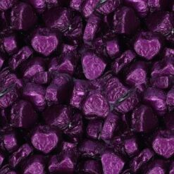 Paarse pralinehartjes met nougat creme vulling 150 stuks