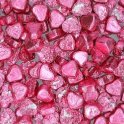 Roze pralinehartjes met nougat creme vulling 150 stuks