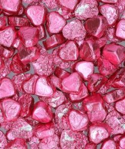 Roze pralinehartjes met nougat creme vulling 150 stuks