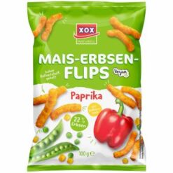 XOX Maïs- en erwtenflips Paprika
