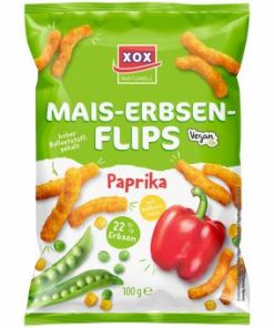 XOX Maïs- en erwtenflips Paprika