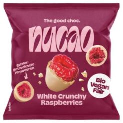 nucao Chocolade Fruit Witte Knapperige Frambozen Biologisch