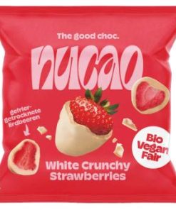 nucao Chocolade Fruits Witte Knapperige Aardbeien Biologisch
