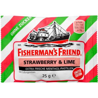 Fisherman's Friend Strawberry & Lime suikervrij doos 1 Fisherman's Friend Strawberry & Lime suikervrij doos