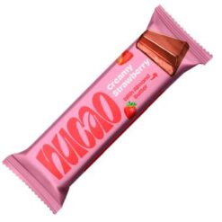 nucao Romige Aardbei Biologische Chocolade Reep