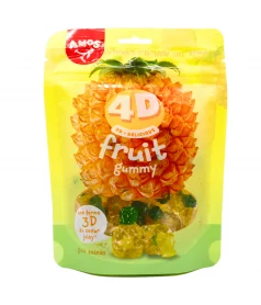Amos 4D Fruit Gummy Ananas 120 gram