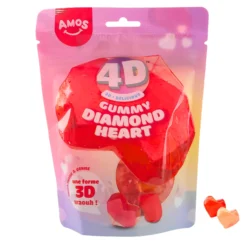 Amos 4D Fruit Gummy Hartjes 120 gram