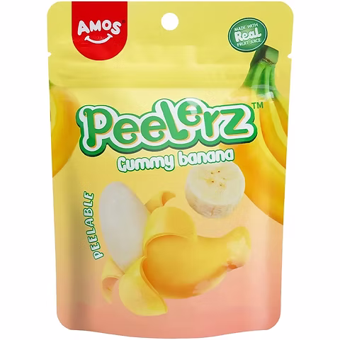 Amos Peelerz Gummy Banana 120 gram Amos Peelerz Gummy Banana 120 gram