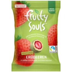 FruitySouls Gevriesdroogde aardbeien met chocolade en Matcha